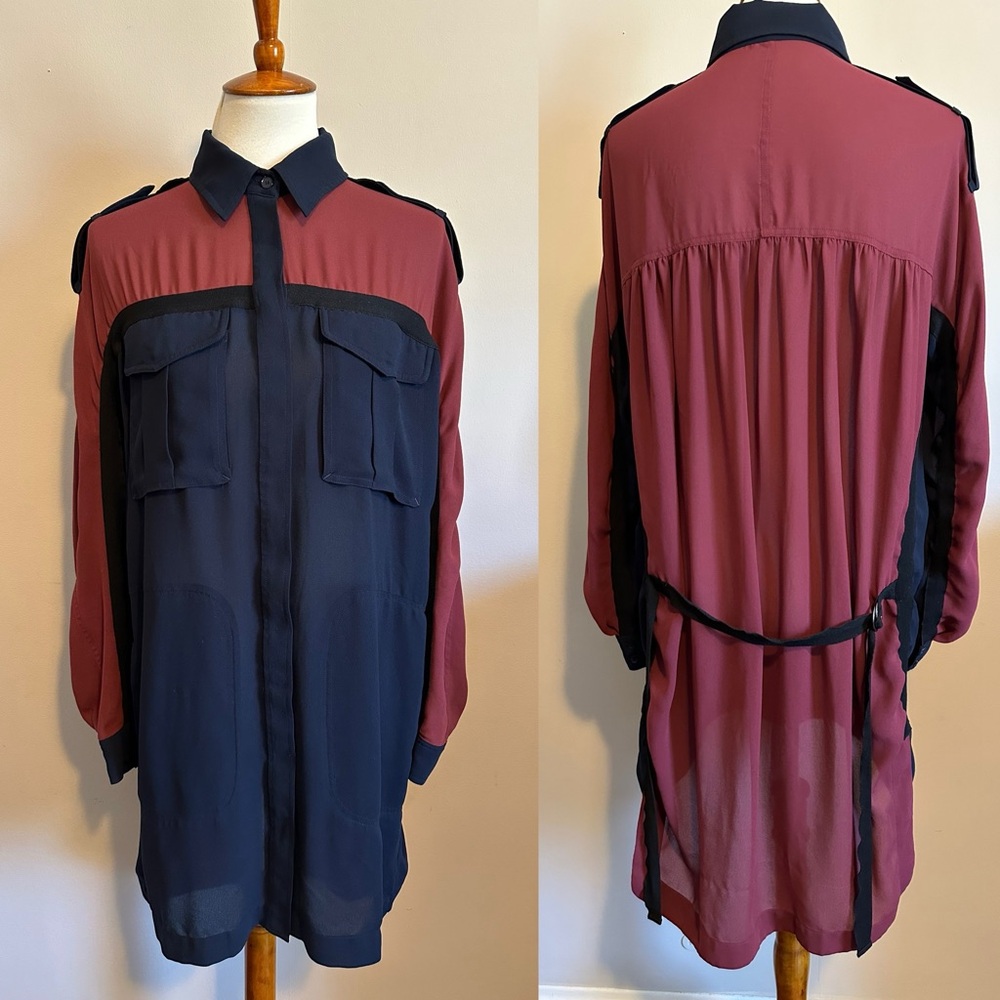 L.A.M.B. Colorblock Shirtdress